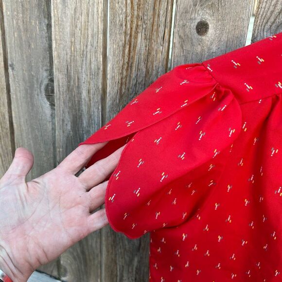 Vintage Ship’n Shore blouse short sleeve button up size 14 - Picture 2 of 7